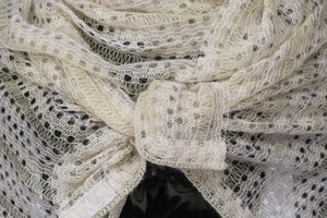 Stola bianca in mohair e seta