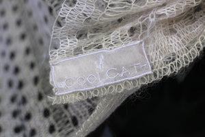 Stola bianca in mohair e seta